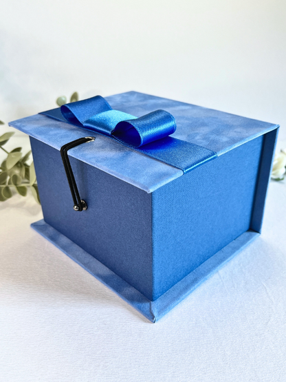 Ready To Go Box | Gift Box | Beautiful Elegant Blue Velvet Box