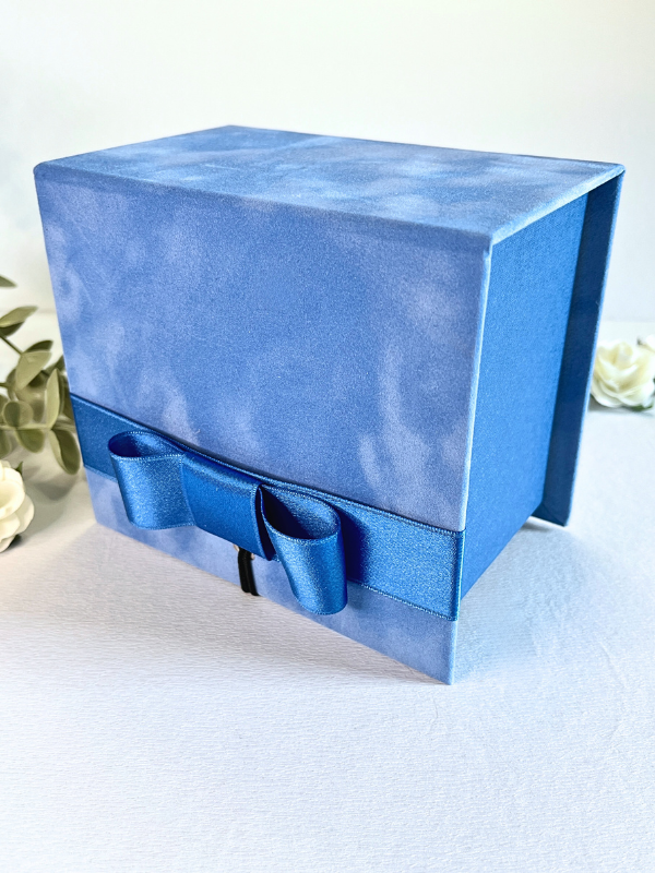 Ready To Go Box | Gift Box | Beautiful Elegant Blue Velvet Box