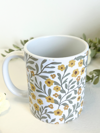 Ready To Go Mugs | Flowers | Leafs & Flowers Pattern Mug