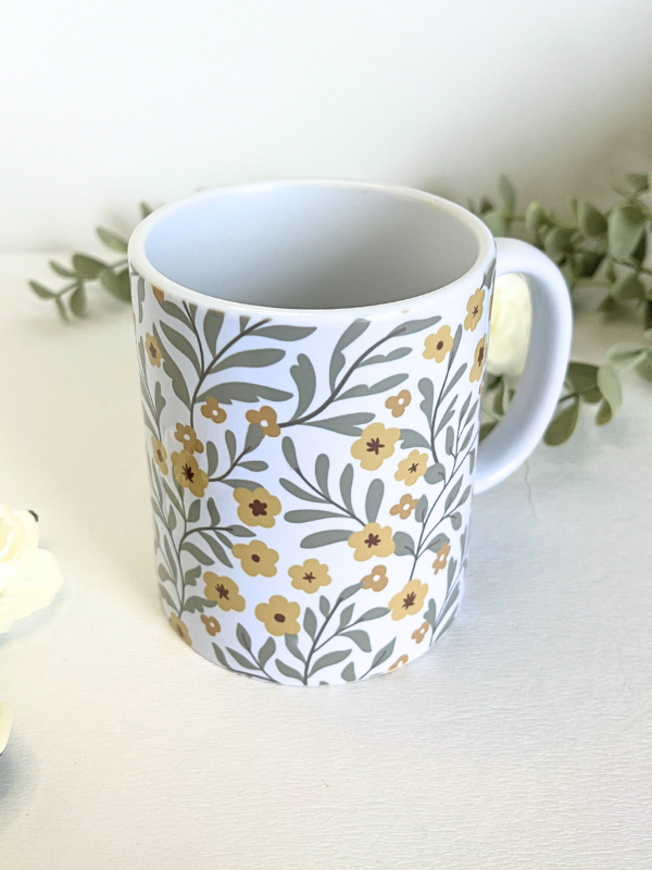 Ready To Go Mugs | Flowers | Leafs & Flowers Pattern Mug