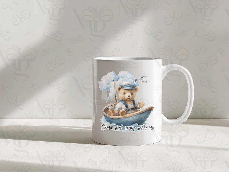 Designed Mugs | Love | Ready To Sail Bear with Cloud