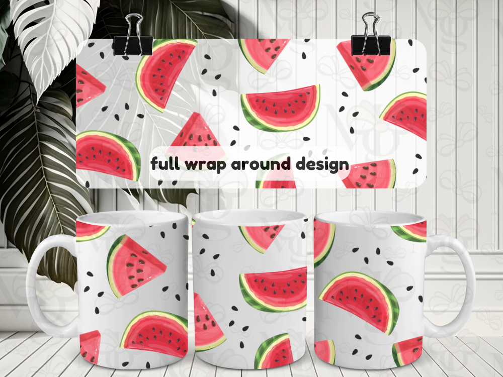 Designed Mug Wrap | Summer | Watermelon