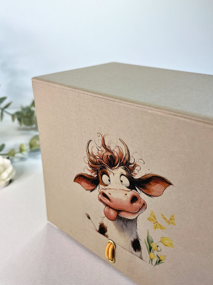 Ready To Go Box | Funny Gift Box | Funny Animals - Cow Box