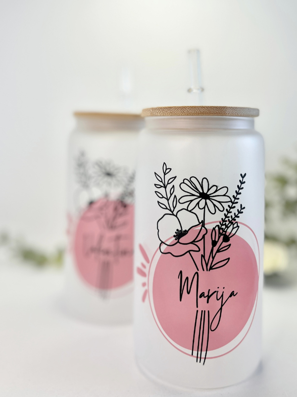 Personalise Now | Tumbler Gift Set | Elegant Blossom Personalised Tumbler Duo