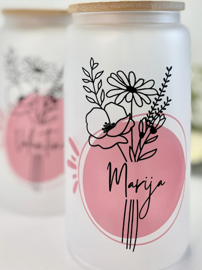 Personalise Now | Tumbler Gift Set | Elegant Blossom Personalised Tumbler Duo