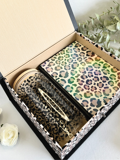 Ready To Go | Gift SET | Leopard Set Box | Tumbler | Notebook