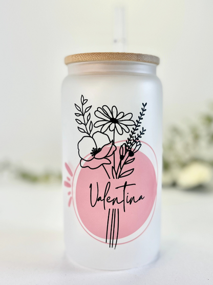 Personalise Now | Tumbler Gift Set | Elegant Blossom Personalised Tumbler Duo