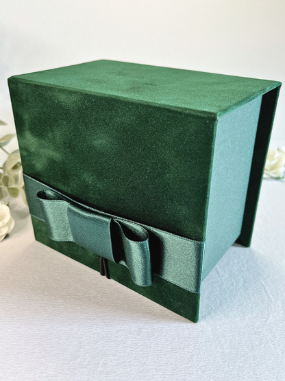 Ready To Go Box | Gift Box | Beautiful Elegant Green Velvet Box