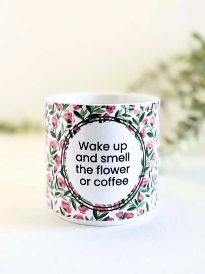 Personalise Now | Gift SET | Beautiful Pink Flowers Box & Mug Set