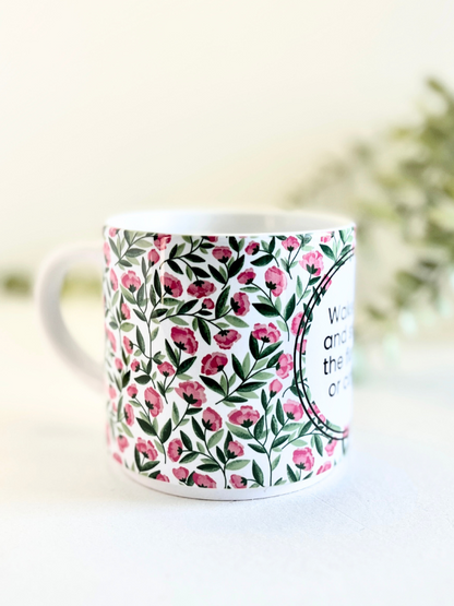 Personalise Now | Gift SET | Beautiful Pink Flowers Box & Mug Set