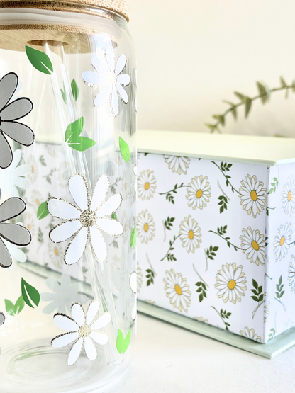 Personalise Now | Gift SET | Beautiful Mint Daisy Box & Tumbler Set