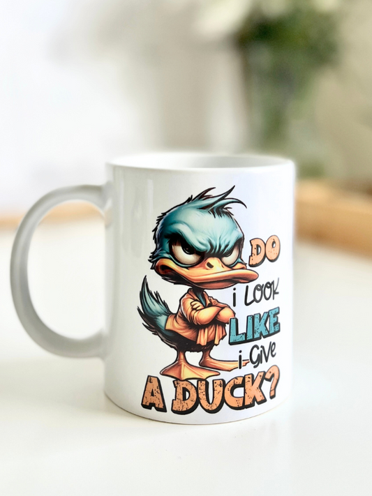 Ready To Go Mugs | Funny Animals | Goofy Don't Care Duck Mug