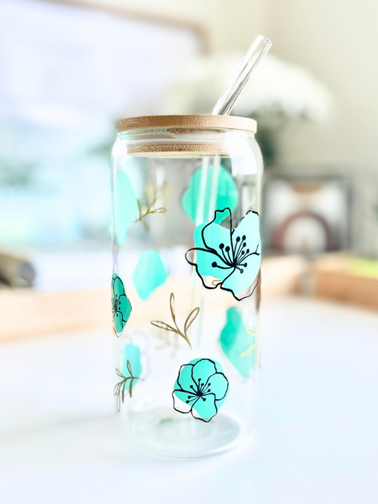 Glass Tumbler flower